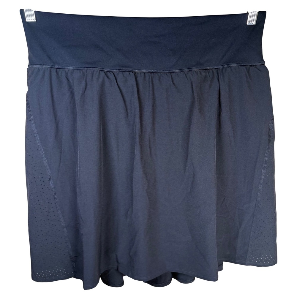 Spanx Get Moving‎ Skort Women 1X Black 17" Athletic Tennis Golf Perforated NWOT
